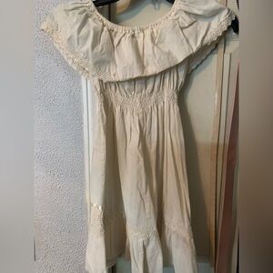 Cream Off-Shoulder Dress